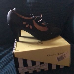Mary Jane heels, black, size 8